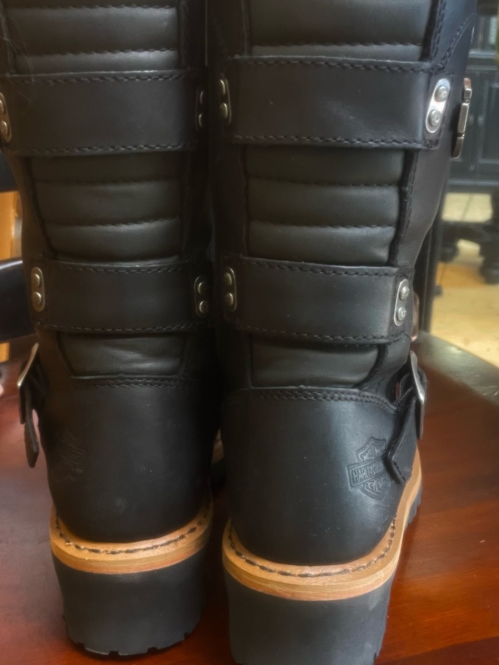 Harley Davidson ALBARA Lace Up BAD A... Biker Boots! 8M - Picture 7 of 9
